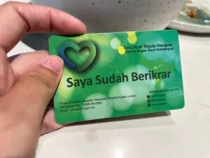 organ donation donor card